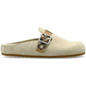 Burberry, Dames, Schoenen, Beige, Maat: 37 1/2 EU Leer,