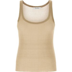 Max Mara, Dames, Tops, Beige, Maat: L Zijde,