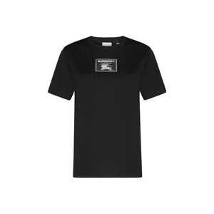 Burberry Klassiek Nero Katoenen T-Shirt , Black , Dames , Maat: S