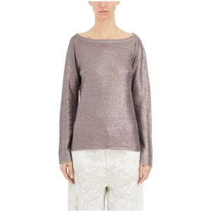 Avant Toi, Dames, Truien, Paars, Maat: M Linnen,