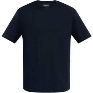 Giorgio Armani, Heren, Tops, Blauw, Maat: M