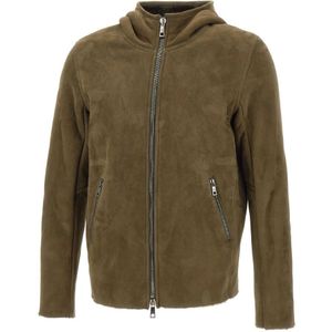 Giorgio Brato, Heren, Jassen, Groen, Maat: L Leer,