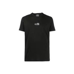 Dsquared2 Zwart Cool Fit T-Shirt , Black , Heren , Maat: S
