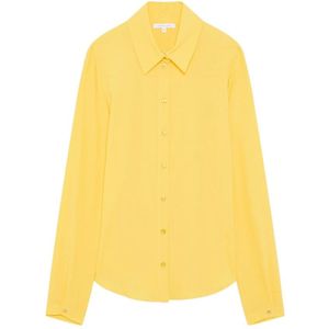 Patrizia Pepe, Dames, Blouses & Shirts, Geel, Maat: L Viscose,