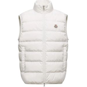 Moncler, Heren, Jassen, Wit, Maat: L Poliester,