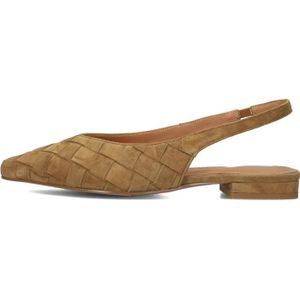 Stefano Lauran - Kameel Slingback Schoenen - Bruin - Linnen