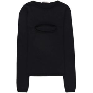Stella McCartney, Dames, Truien, Zwart, Maat: M Viscose,