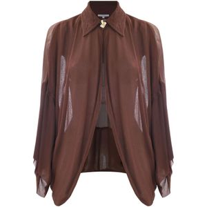 Kocca, Dames, Blouses & Shirts, Bruin, Maat: L
