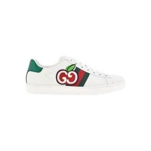 Gucci Apple Motief Lage Top Sneakers , White , Dames , Maat: 39 EU