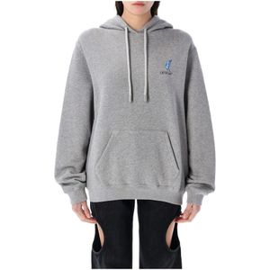 Off White, Dames, Sweatshirts & Hoodies, Grijs, Maat: M Katoen,
