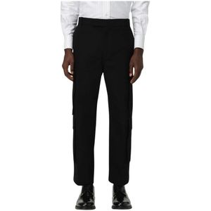 Thom Browne, Heren, Broeken, Zwart, Maat: S