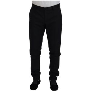 Dolce & Gabbana, Heren, Broeken, Zwart, Maat: XL Wol,