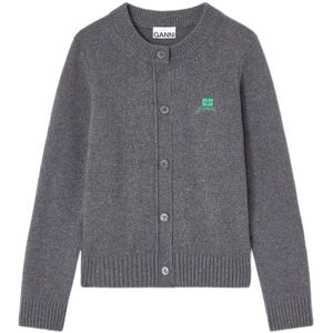 Ganni, Dames, Truien, Grijs, Maat: M Wol,