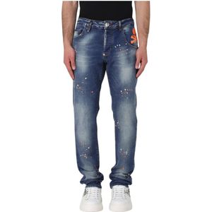 Philipp Plein, Heren, Jeans, Blauw, Maat: W33