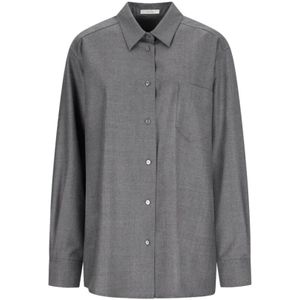 The Row, Dames, Blouses & Shirts, Grijs, Maat: S Zijde,