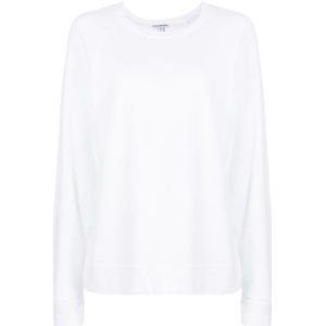 James Perse, Dames, Sweatshirts & Hoodies, Wit, Maat: M Katoen,