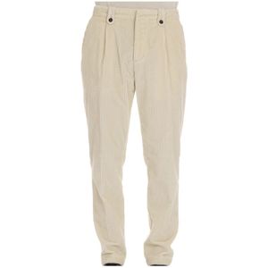 Eleventy, Heren, Broeken, Beige, Maat: W34 Corduroy,