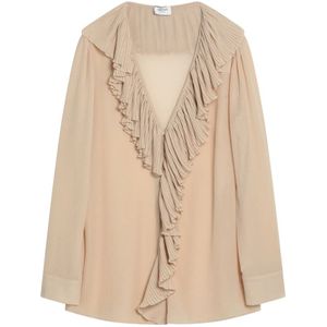 Saint Laurent, Dames, Blouses & Shirts, Beige, Maat: S
