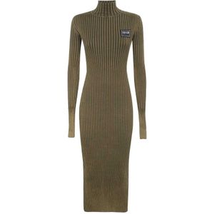 Versace Jeans Couture, Dames, Jurken, Groen, Maat: S Katoen,
