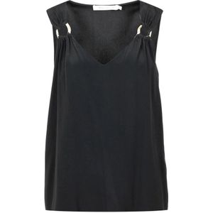 Simona Corsellini, Dames, Tops, Zwart, Maat: M Zijde,