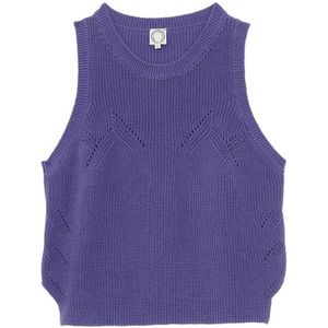 Ines de la Fressange Paris, Dames, Truien, Paars, Maat: XS Katoen,