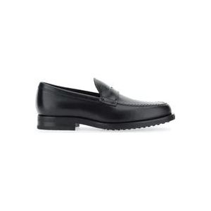 Tod's Zwarte platte schoenen Mocino , Black , Heren , Maat: 40 1/2 EU