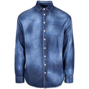 Dsquared2 Overhemd , Blue , Heren , Maat: M