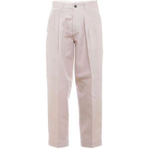 Nine In The Morning, Heren, Broeken, Wit, Maat: L Katoen,