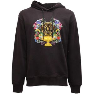 Versace, Heren, Sweatshirts & Hoodies, Zwart, Maat: M