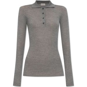 Moncler, Dames, Tops, Grijs, Maat: XS Wol,