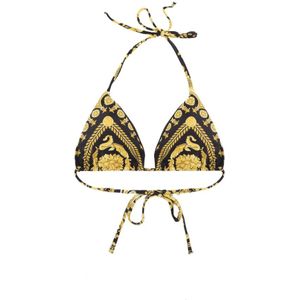 Versace, Dames, Badkleding, Geel, Maat: L Polyamide,