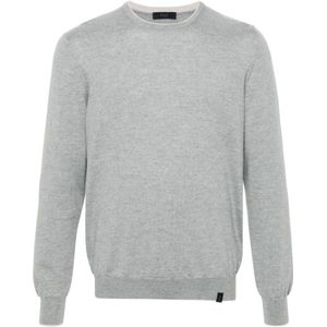 Fay, Heren, Truien, Grijs, Maat: M Wol,