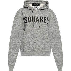 Dsquared2, Heren, Sweatshirts & Hoodies, Grijs, Maat: L Katoen,