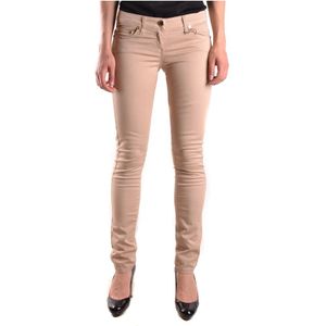 Elisabetta Franchi, Dames, Jeans, Beige, Maat: W28 Denim,
