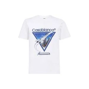 Casablanca Bedrukt Logo T-Shirt - Casa Blanca , White , Heren , Maat: 2XL