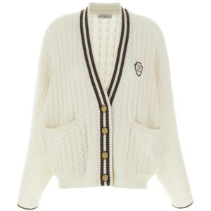 Brunello Cucinelli, Dames, Truien, Wit, Maat: M Kasjmier,