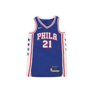 Nike Basketbal Tanktop Icon 23 Embiid , Blue , Heren , Maat: XS