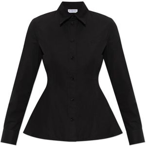 Burberry, Dames, Blouses & Shirts, Zwart, Maat: 4XS Katoen,