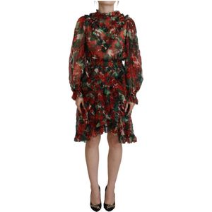 Dolce & Gabbana - A-lijn Jurk - Veelkleurig - Zijde