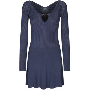 Jacquemus, Dames, Jurken, Blauw, Maat: 2XS Viscose,