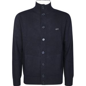 Sun68, Heren, Truien, Blauw, Maat: M Wol,