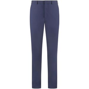 Prada, Heren, Broeken, Blauw, Maat: L Katoen,