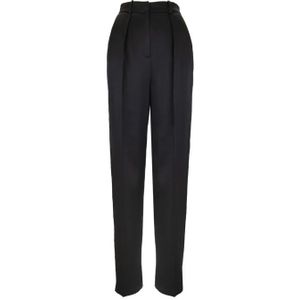 Elisabetta Franchi, Dames, Broeken, Zwart, Maat: M Viscose,