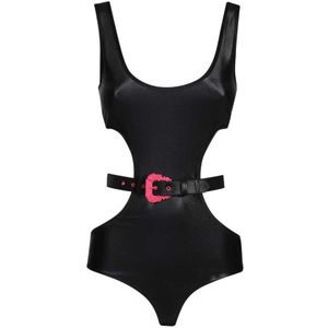 Versace Jeans Couture, Dames, Tops, Zwart, Maat: XS Polyamide,