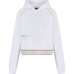Emporio Armani Ea7, Dames, Sweatshirts & Hoodies, Wit, Maat: M