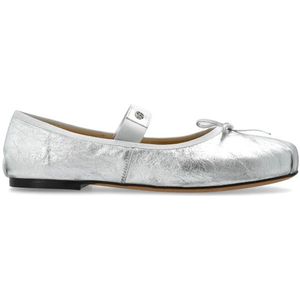 Anine Bing, Dames, Schoenen, Grijs, Maat: 36 EU Leer,