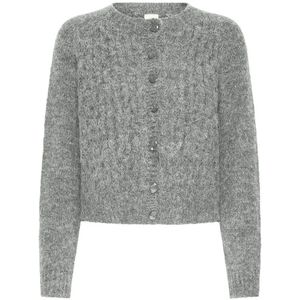 ICHI - IHBELABLUE - Gebreid Vest - Donkergrijs