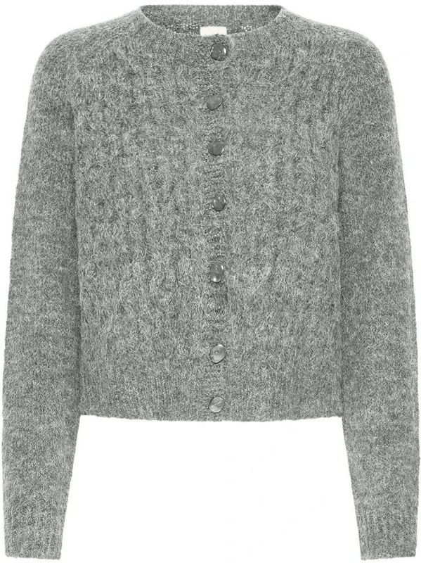 ICHI - IHBELABLUE - Gebreid Vest - Donkergrijs