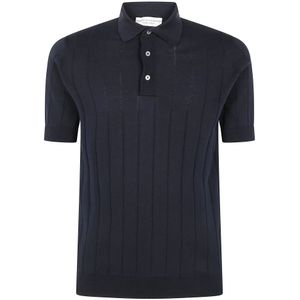 Filippo De Laurentiis, Heren, Tops, Blauw, Maat: XL