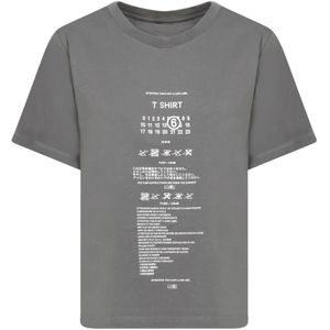 MM6 Maison Margiela, Dames, Tops, Grijs, Maat: XS Katoen,